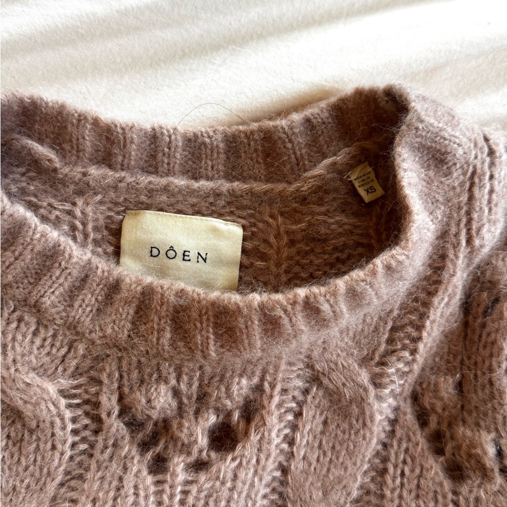 Doen- Tudor Sweater in Clay Alpaca Wool Blend size XS - Picture 3 of 6